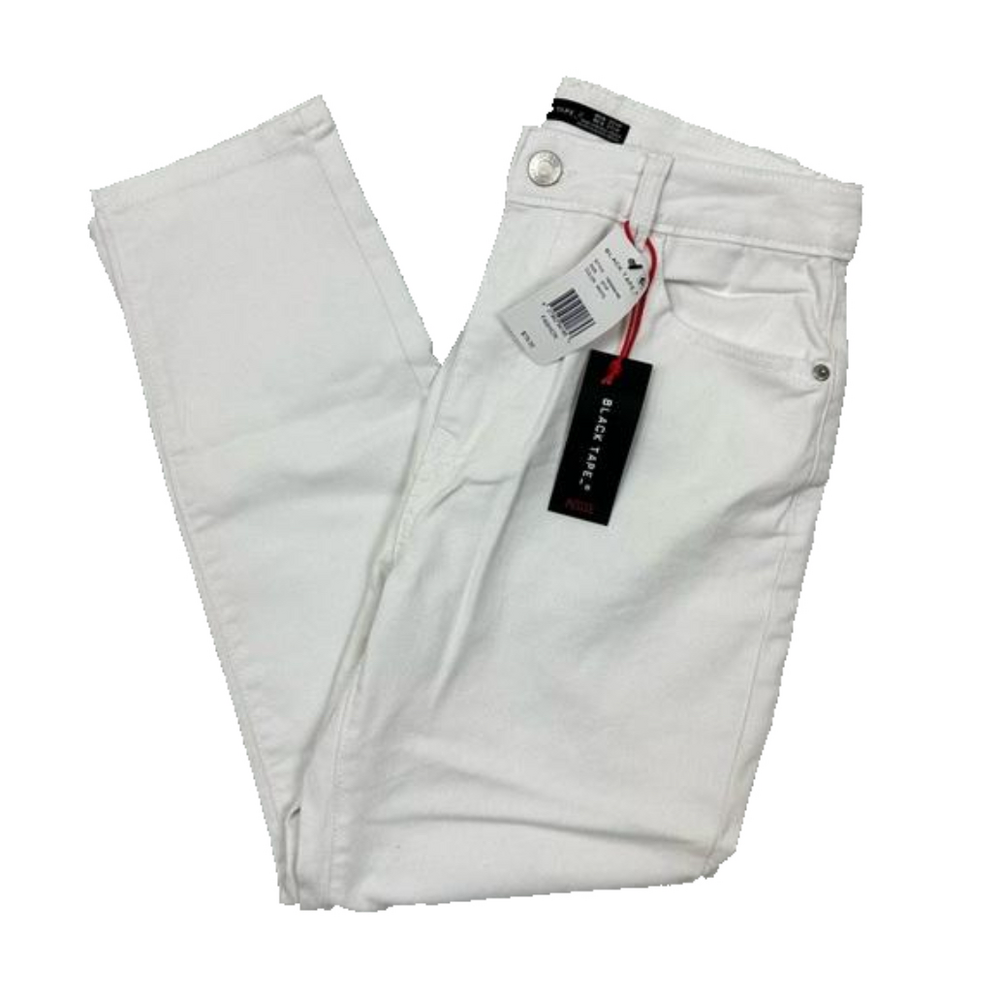 BLACK TAPE high waisted white cropped jeans women’s size 27 petite NWT